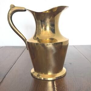 Vintage Brass Pitcher Made in India, Decorative Display Pitcher